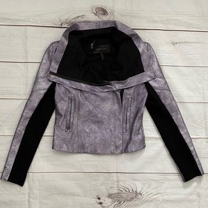 Max Azria Metallic Moto Jacket